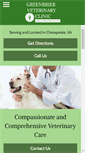 Mobile Screenshot of greenbrierveterinaryclinic.com